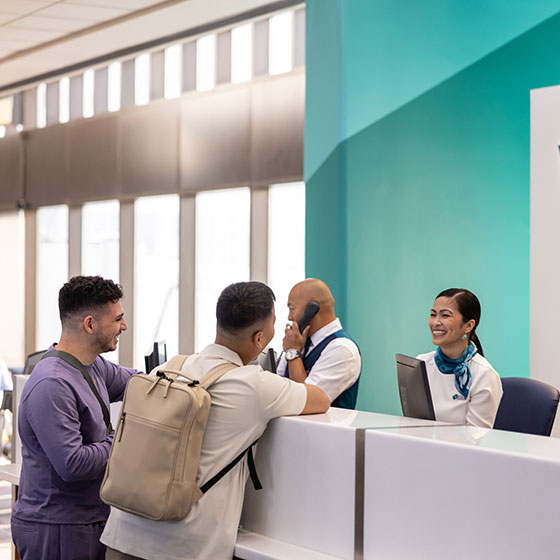Woman with boarding pass