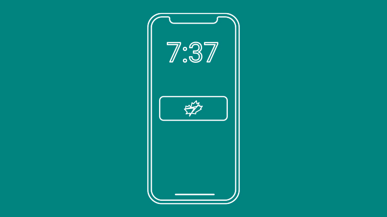Image d'un téléphone avec un avis de l’appli WestJet